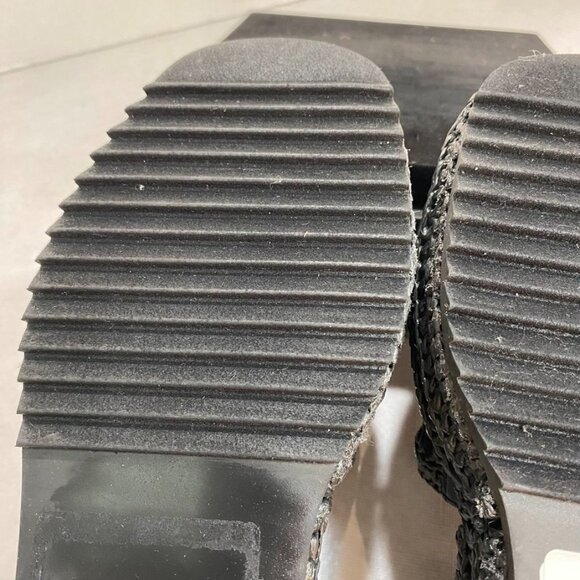 Open Edit Gisella Platform Slide Sandal Black Women's 7 - Picture 13 of 13